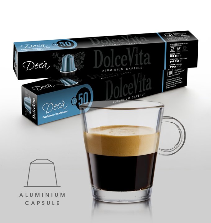 Espresso decaffeinato alluminio – 10 cps