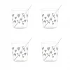Set 4 bicchierini in vetro per Espresso con palettine - Cuori in bianco - immagine 2