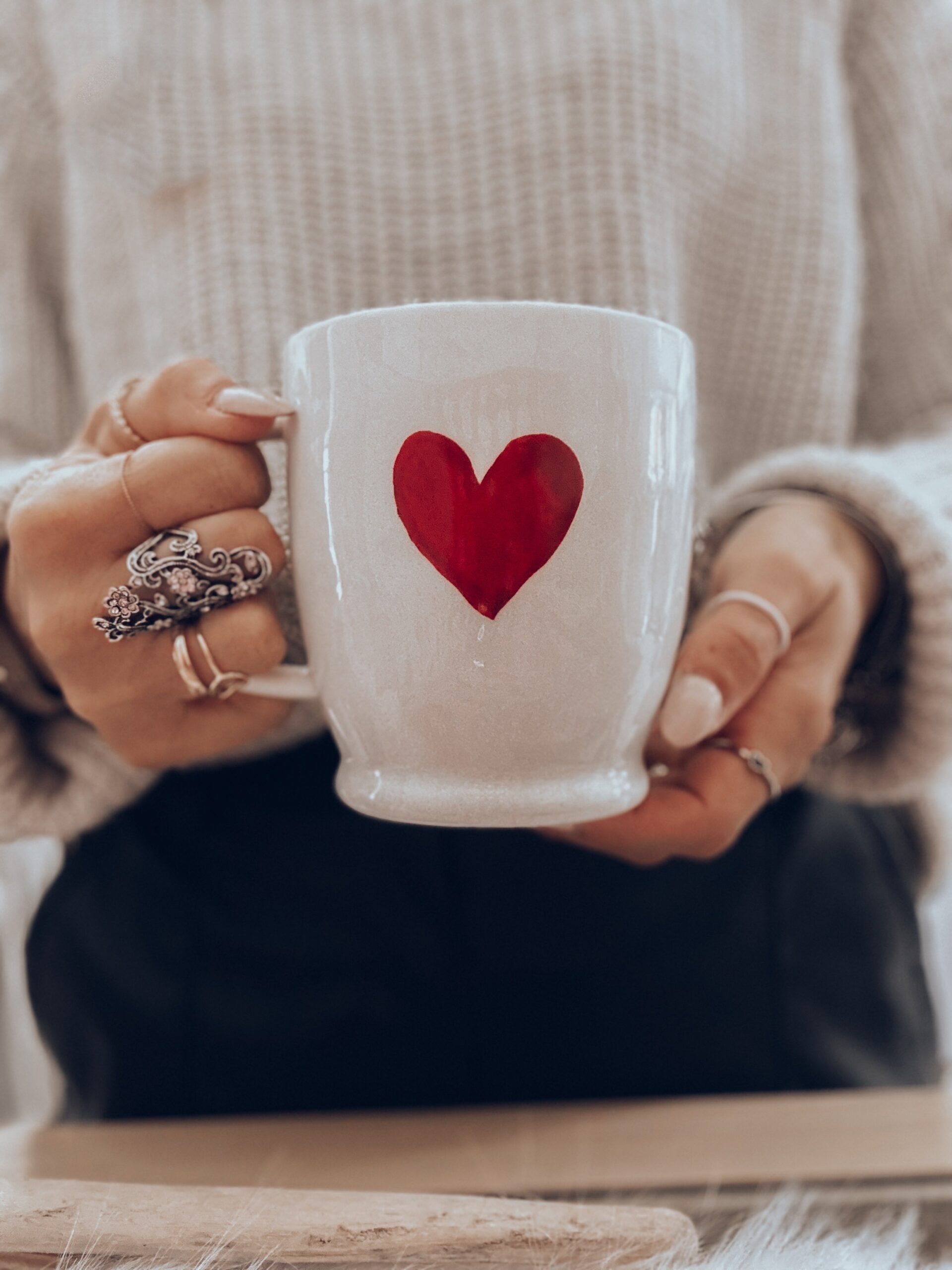 Mug Bianco con Cuore rosso