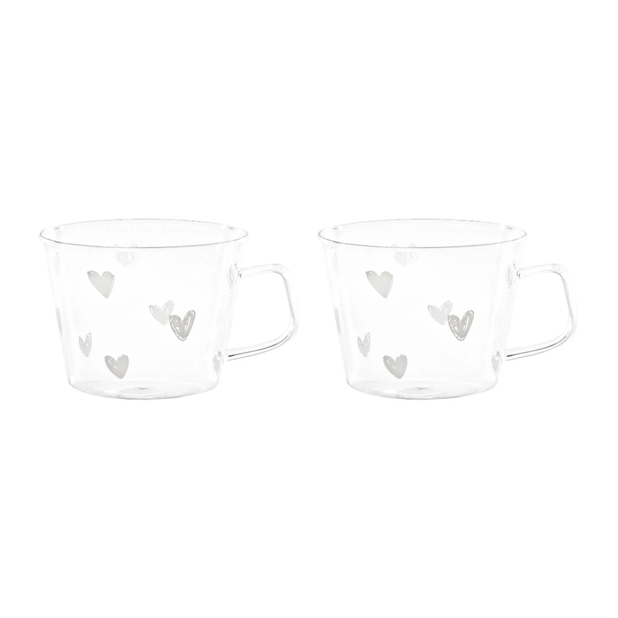 Set 2 tazze colazione Cuori