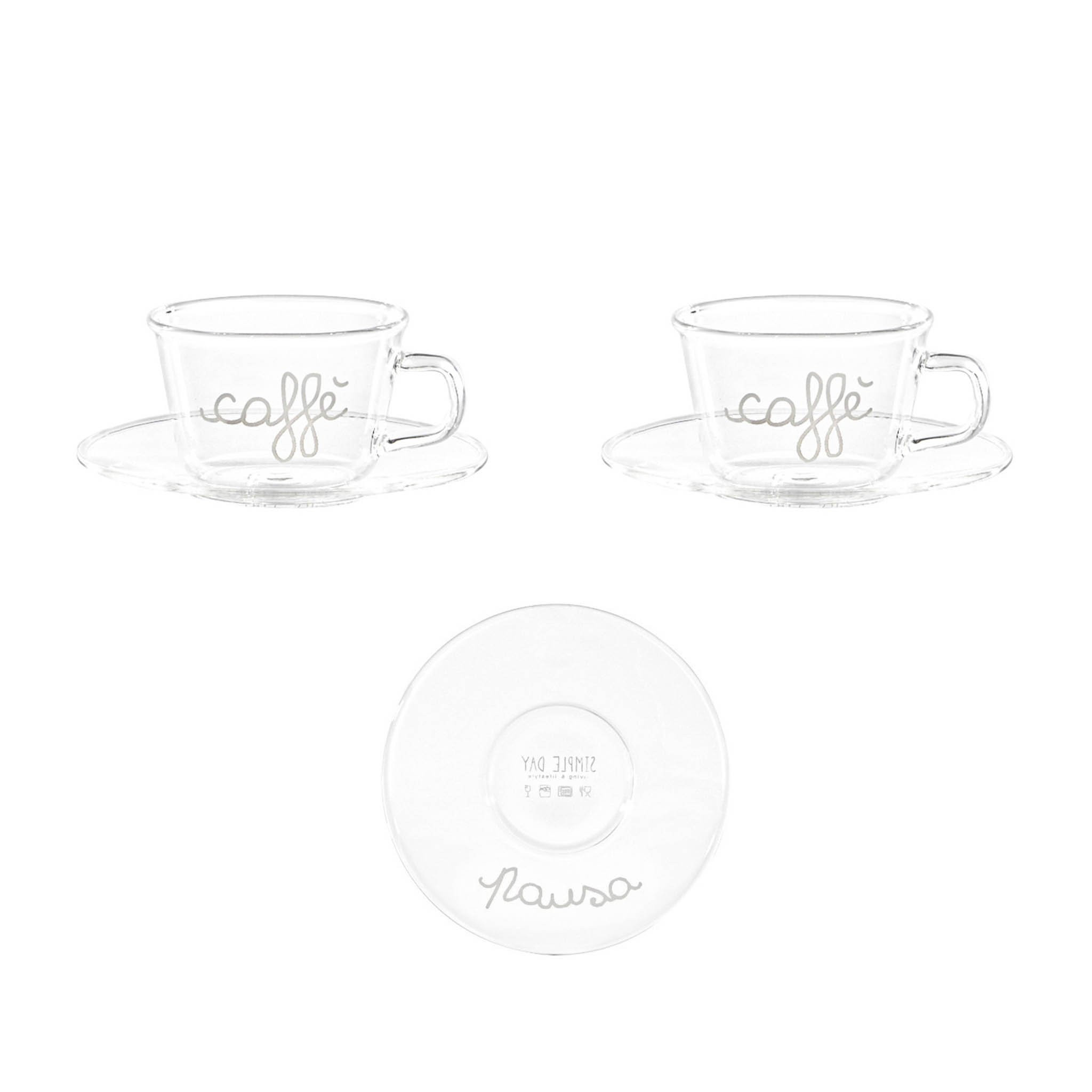 Set 2 tazzine Espresso “Caffè e cuore bianco”