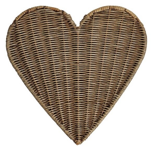 Tovaglietta americana a forma di cuore in Rattan