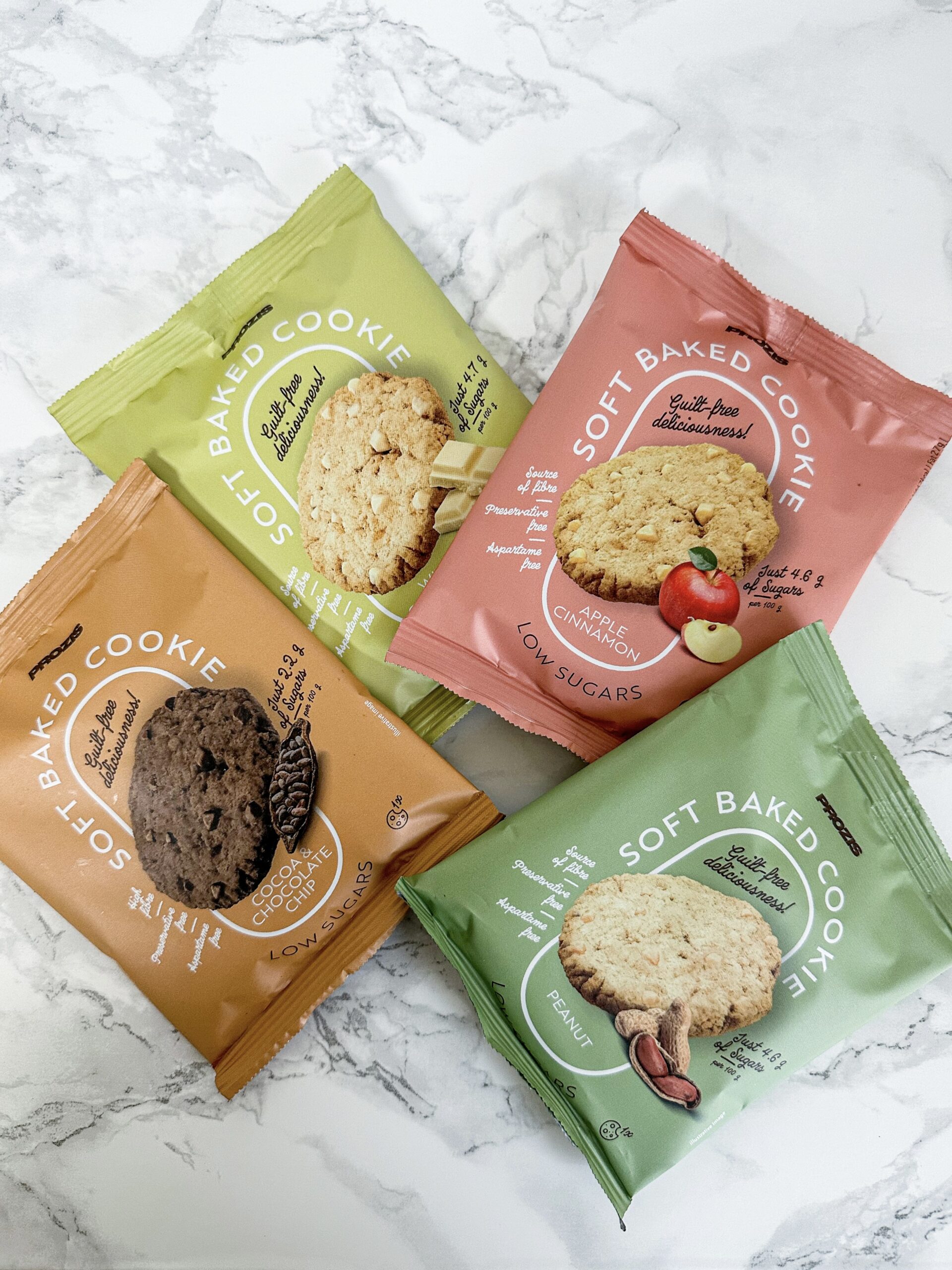 Assortimento 4 x Soft Baked Cookie – Low sugars