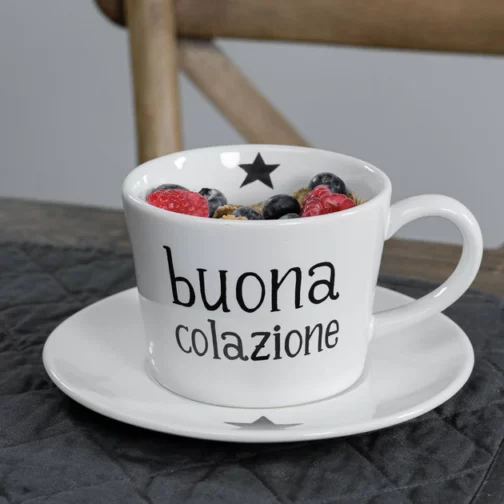 Set tazze colazione "Buona colazione"