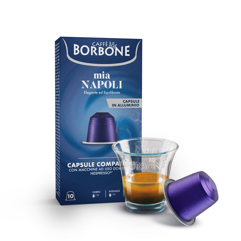 10 Capsule In Alluminio COMPATIBILI con macchine Nespresso®* Miscela MIA NAPOLI