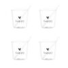 Set 4 bicchierini in vetro per Espresso con palettine - Happy cuore nero - immagine 2