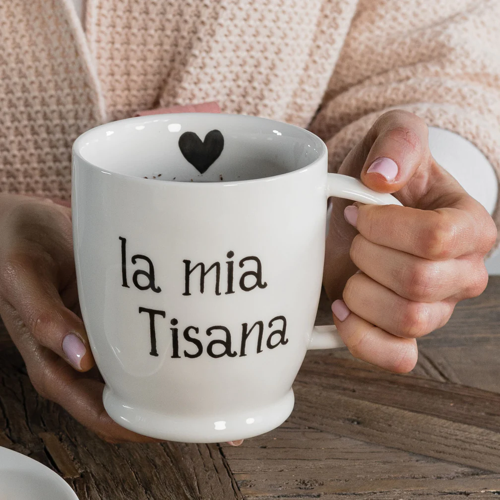 Mug Bianco con scritta “La mia Tisana”