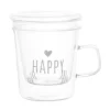 Mug in vetro con Infusore Happy - immagine 2