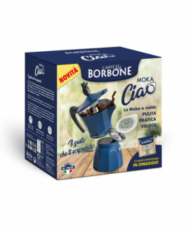 MokaCiao - caffettiera da 3 tazze con 15 cialde OMAGGIO